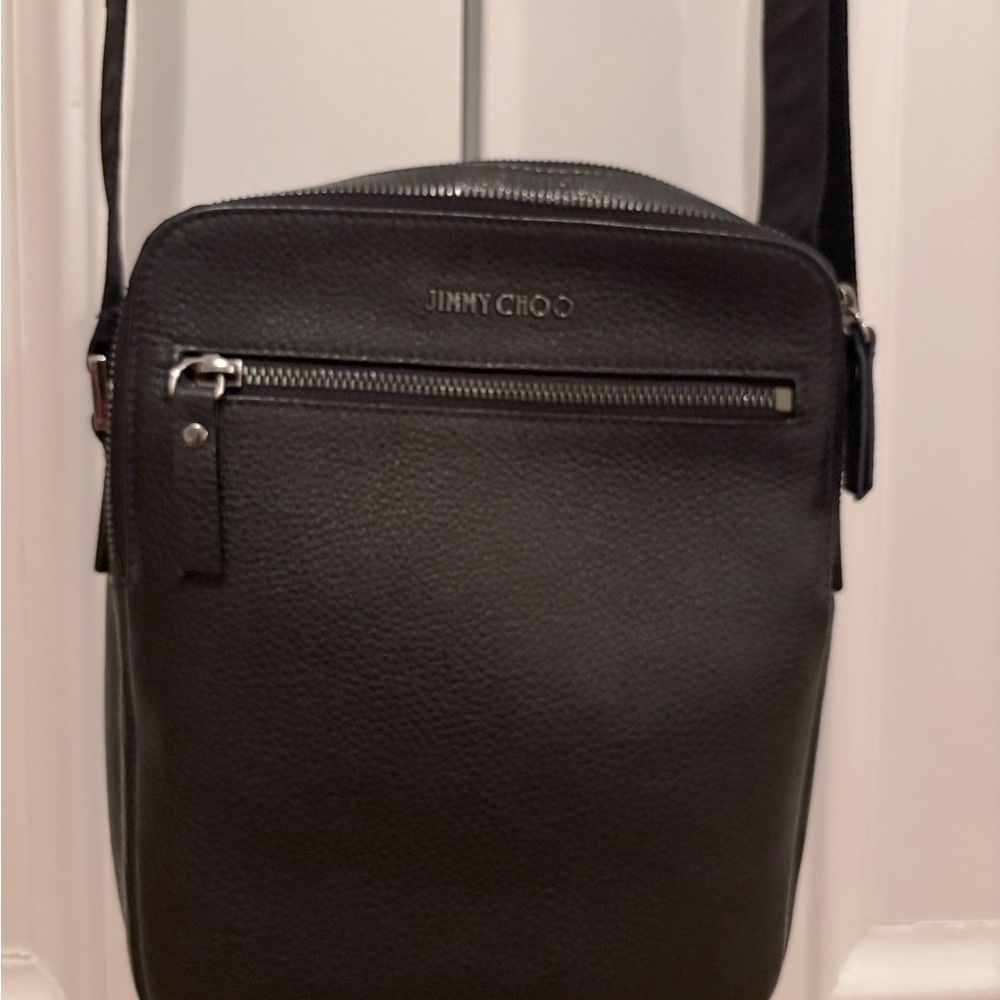 Jimmy Choo Black multi Pocket Messenger / Crossbody bag